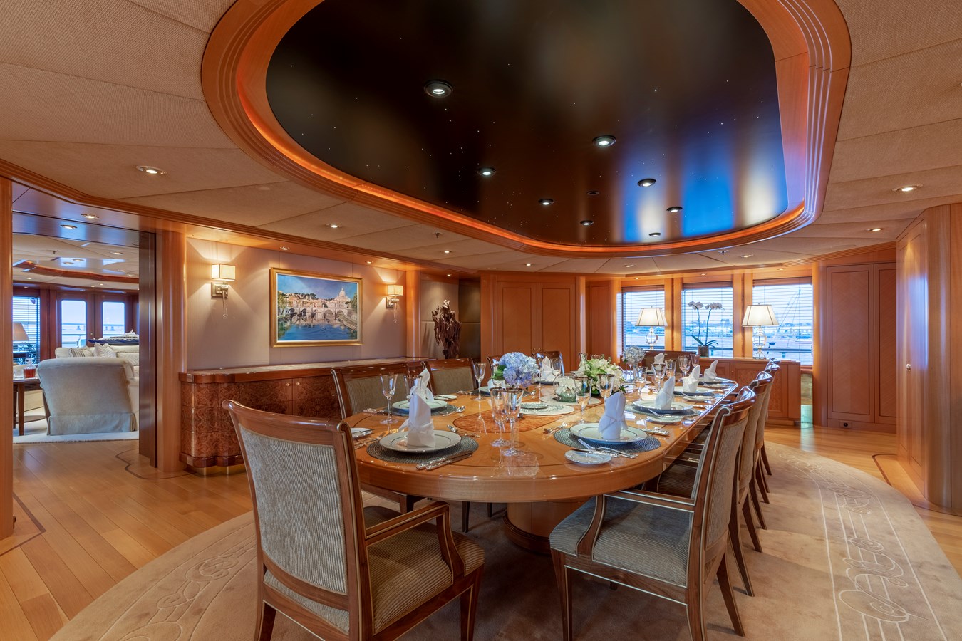 LAUREL 240'/73.15m Delta 2006/2014 Motor Yacht: Main Salon Dining