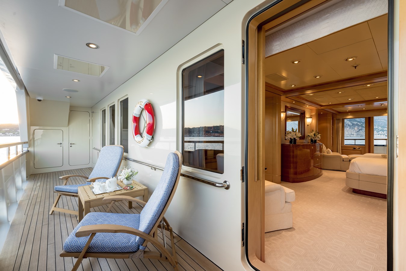 LAUREL 240'/73.15m Delta 2006/2014 Motor Yacht: View from Master Balcony