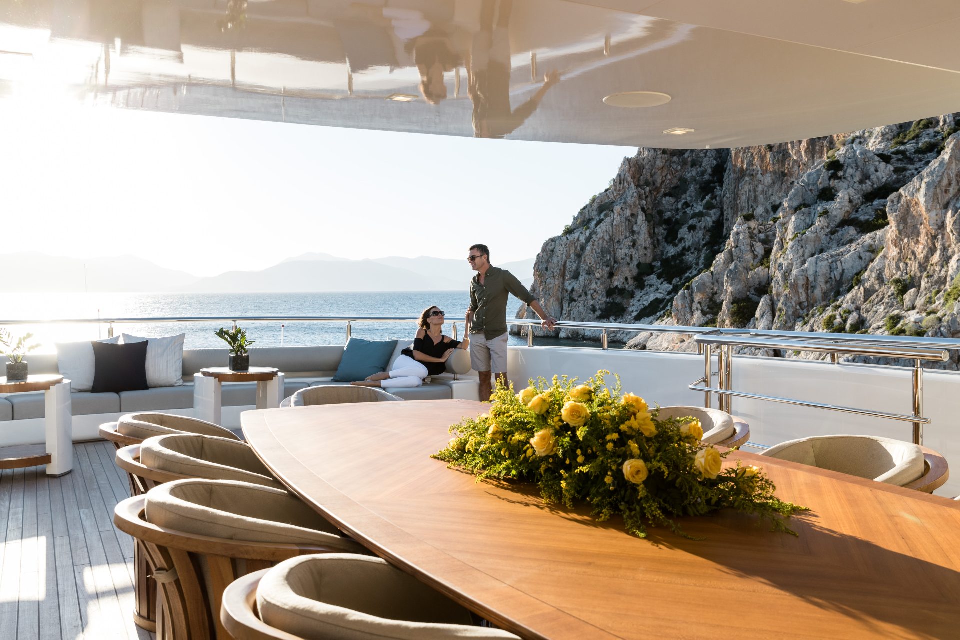 Yacht Owners on deck